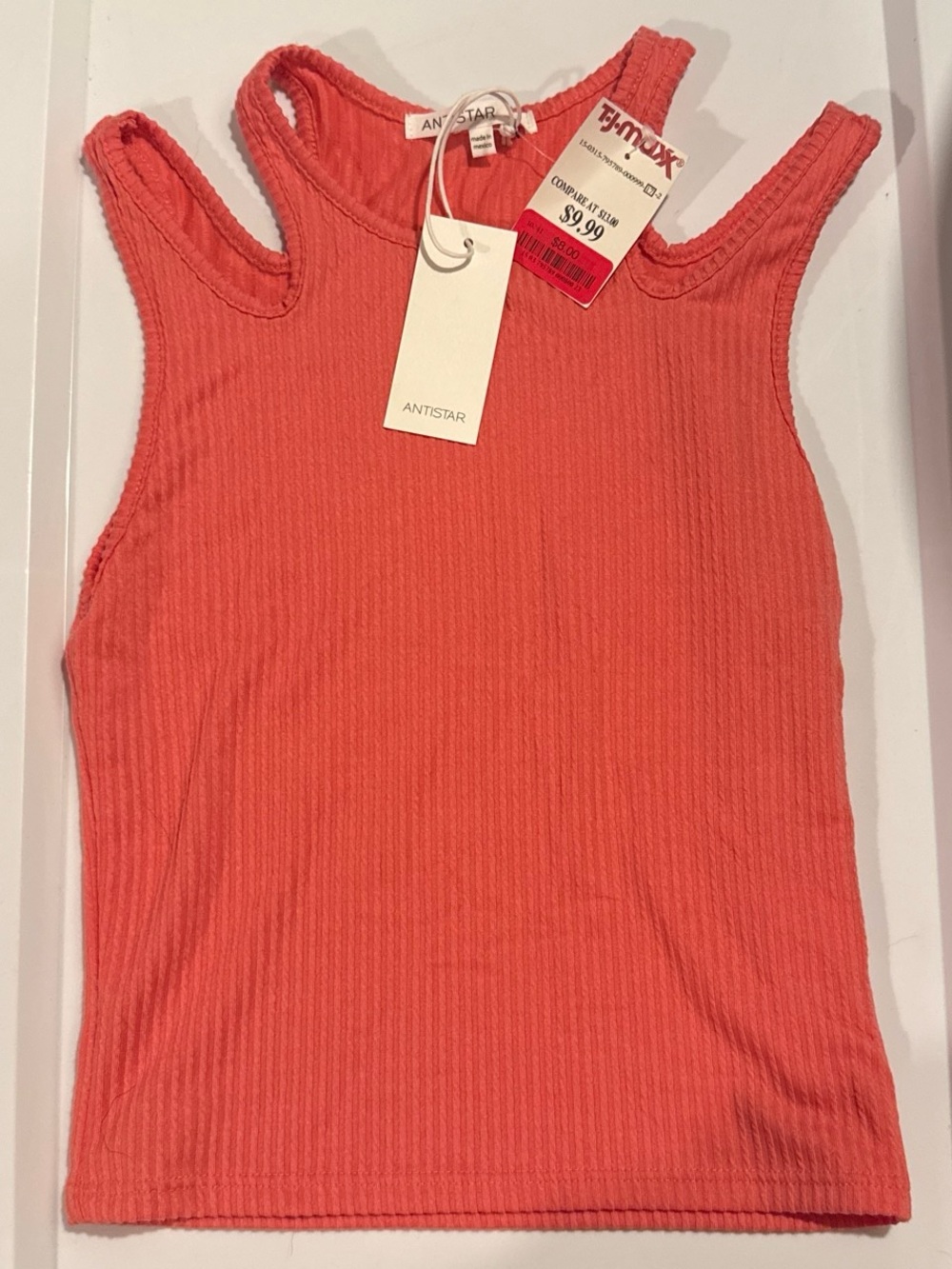 Women's Ribbed Coral Tank Top